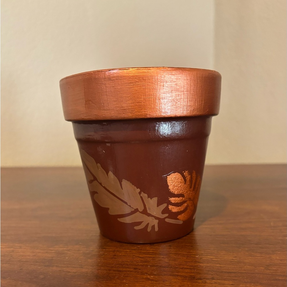 Fall Handpainted Small Pot